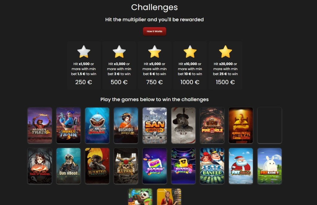 casinostars Challenges
