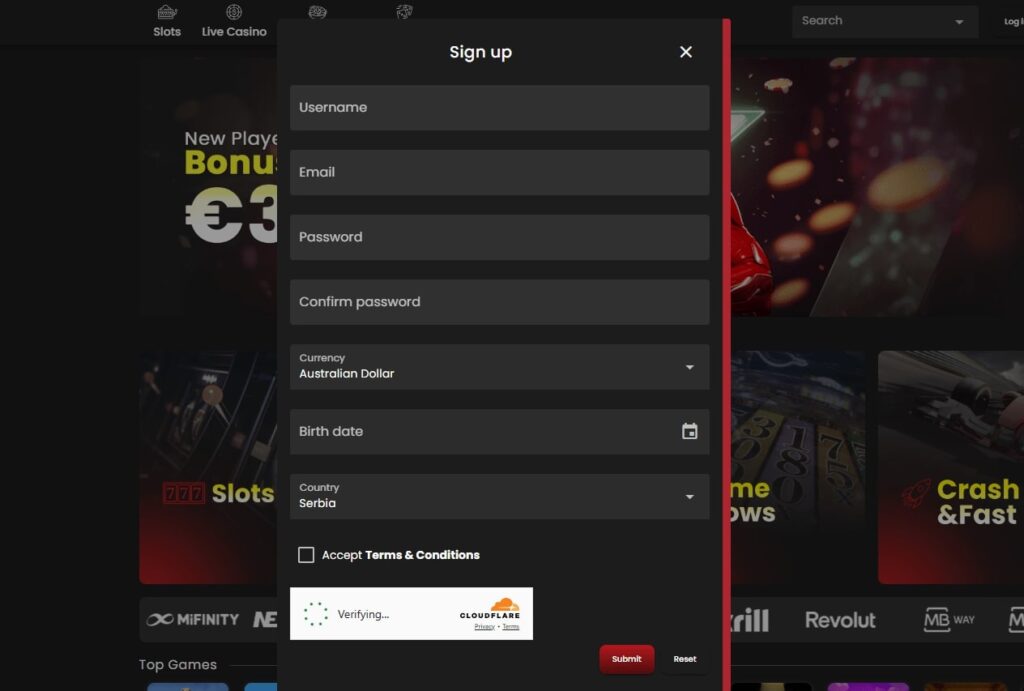 casinostars login